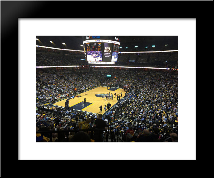 Fedex Forum 20x24 Black Modern Wood Framed Art Print Poster