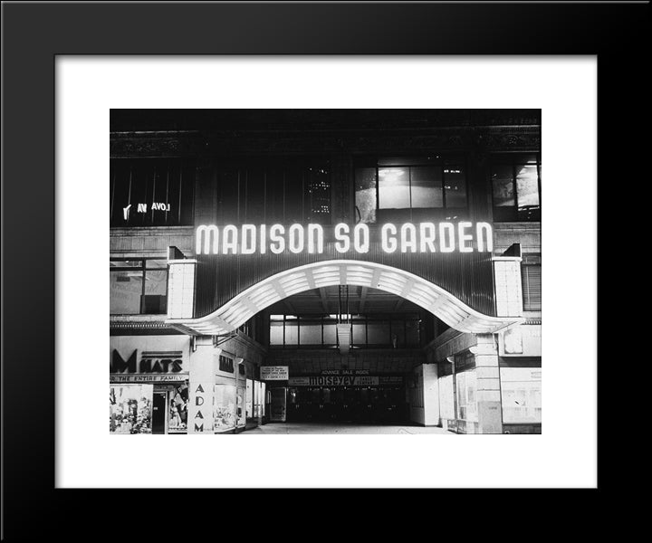 Madison Square Garden 20x24 Black Modern Wood Framed Art Print Poster