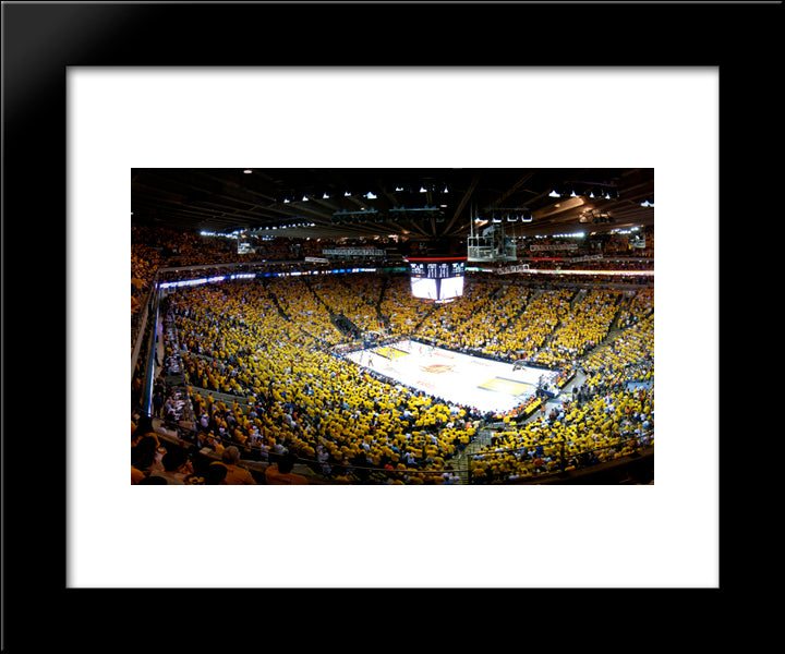 Oracle Arena 20x24 Black Modern Wood Framed Art Print Poster
