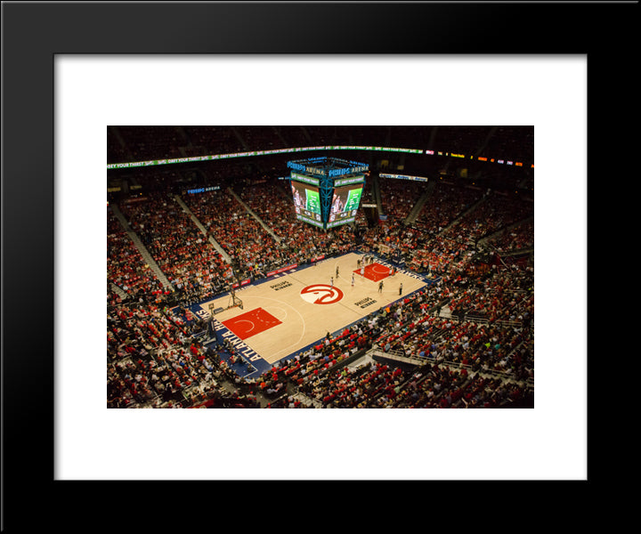 Philips Arena 20x24 Black Modern Wood Framed Art Print Poster