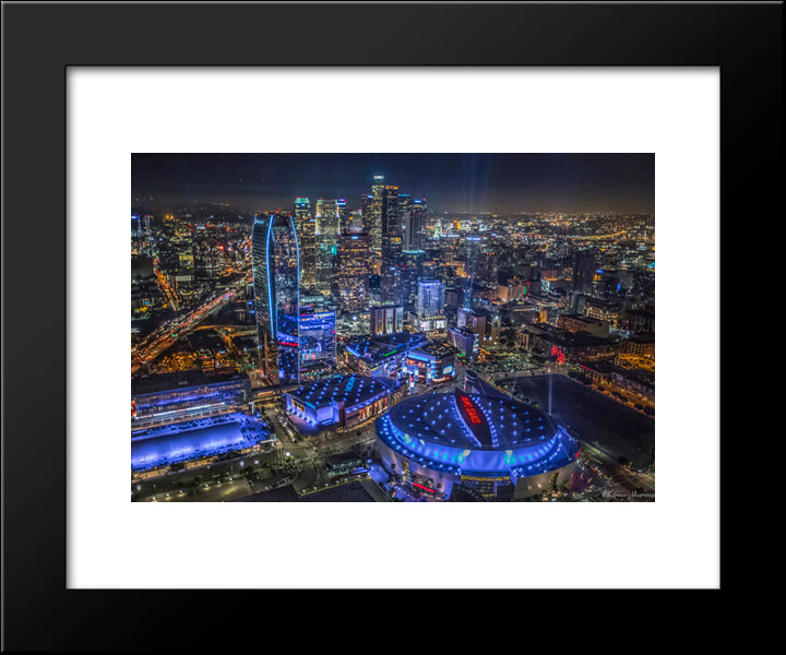 Staples Center 20x24 Black Modern Wood Framed Art Print Poster