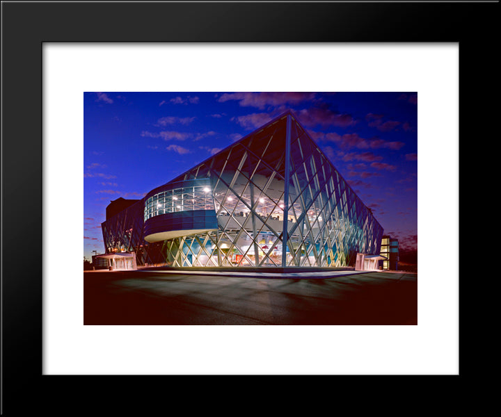 The Palace Of Auburn Hills 20x24 Black Modern Wood Framed Art Print Poster