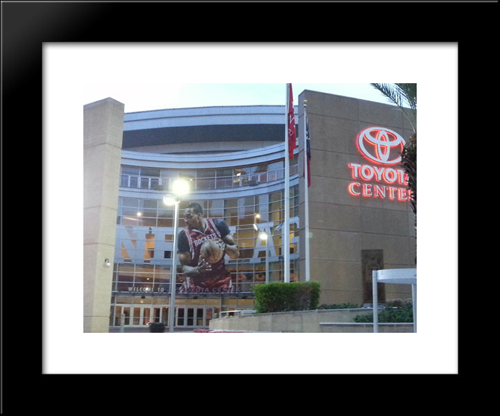 Toyota Center 20x24 Black Modern Wood Framed Art Print Poster