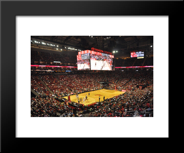 Toyota Center 20x24 Black Modern Wood Framed Art Print Poster