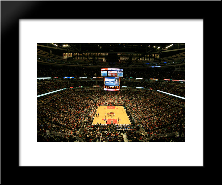 United Center 20x24 Black Modern Wood Framed Art Print Poster