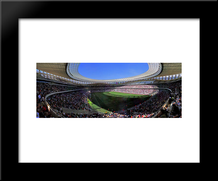 Cape Town Stadium 20x24 Black Modern Wood Framed Art Print Poster