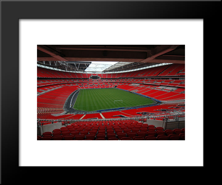 Wembley Stadium 20x24 Black Modern Wood Framed Art Print Poster
