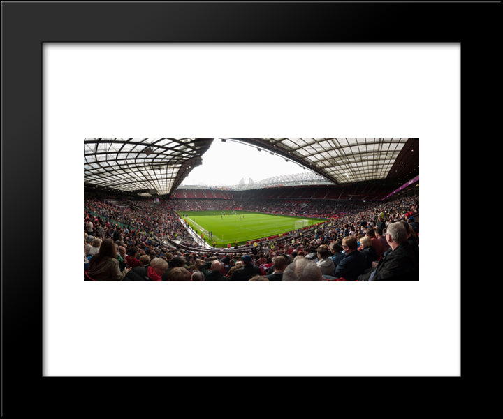 Manchester United Old Trafford 20x24 Black Modern Wood Framed Art Print Poster