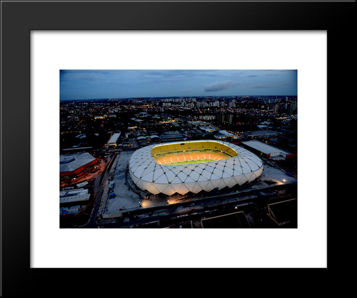 Arena Amazonas 20x24 Black Modern Wood Framed Art Print Poster