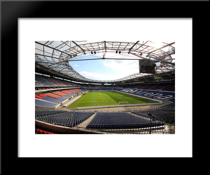 Hannover Stadium 20x24 Black Modern Wood Framed Art Print Poster