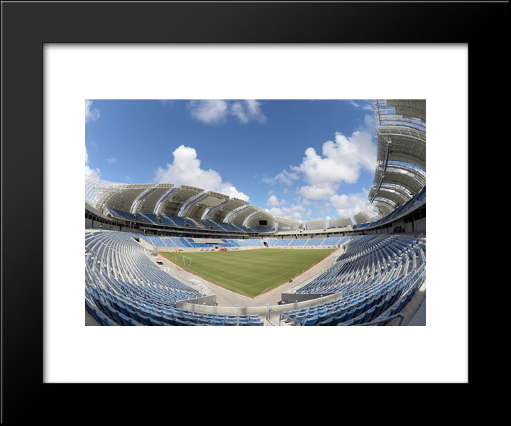 The Estadio Das Dunas 20x24 Black Modern Wood Framed Art Print Poster