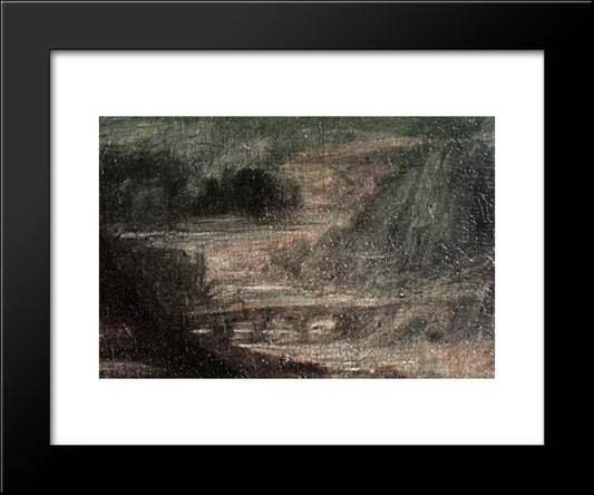 Mona Lisa [Detail: 3] 20x24 Black Modern Wood Framed Art Print Poster by da Vinci, Leonardo