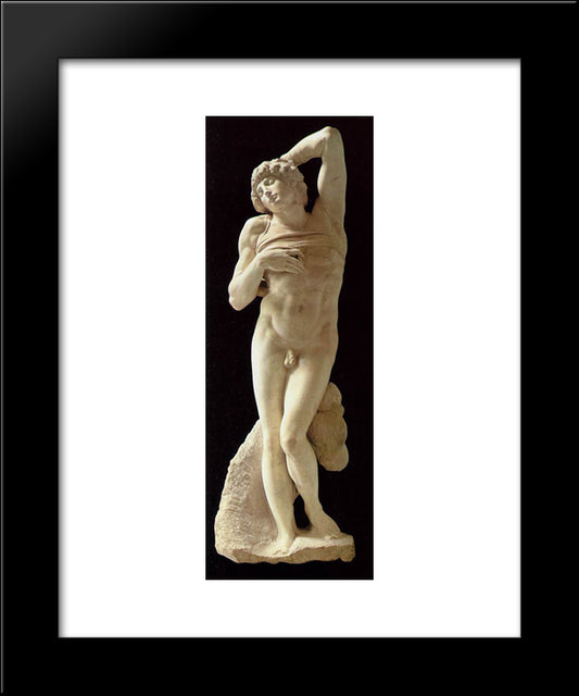 Slave (Dying) 20x24 Black Modern Wood Framed Art Print Poster by Michelangelo