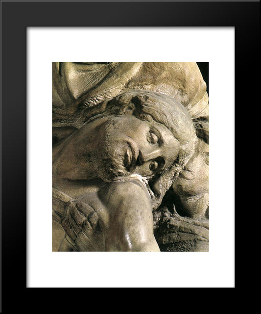 Pieta [Detail: 2] 20x24 Black Modern Wood Framed Art Print Poster by Michelangelo