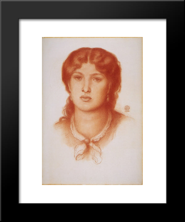 Fanny Cornforth 20x24 Black Modern Wood Framed Art Print Poster by Rossetti, Dante Gabriel