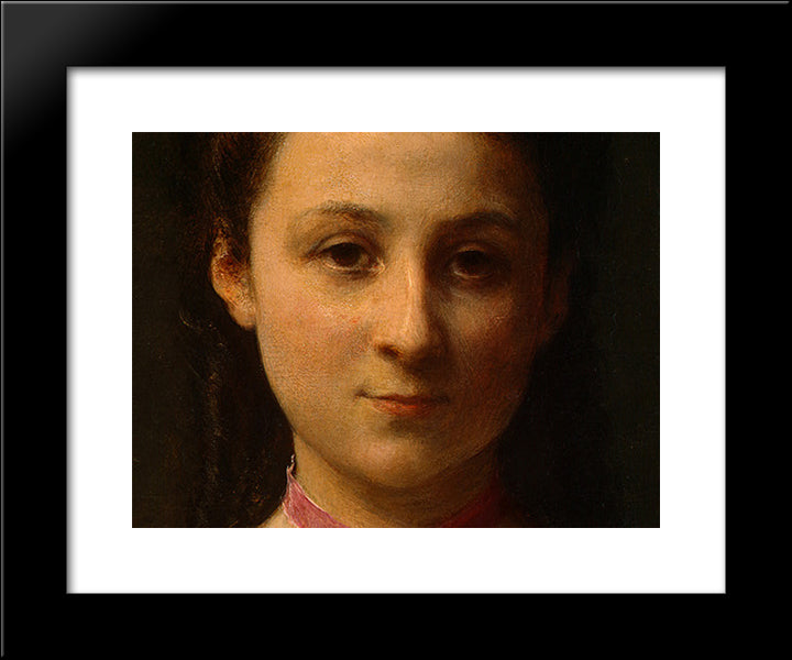 Mademoiselle De Fitz-James [Detail: 2] 20x24 Black Modern Wood Framed Art Print Poster by Fantin Latour, Henri