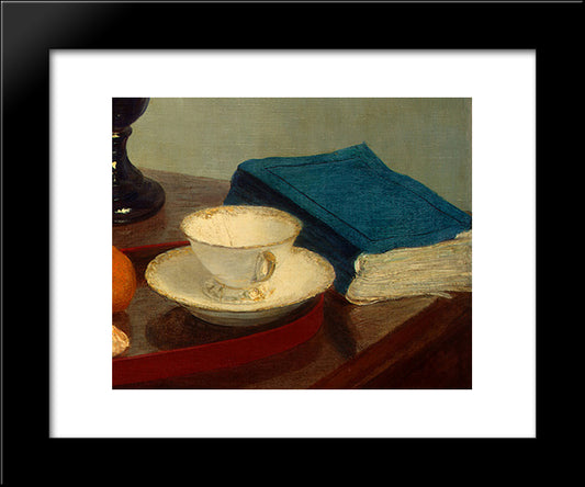 Still Life [Detail: 3] 20x24 Black Modern Wood Framed Art Print Poster by Fantin Latour, Henri