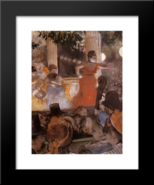 Aux Ambassadeurs 20x24 Black Modern Wood Framed Art Print Poster by Degas, Edgar