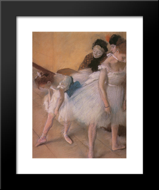 Before The Rehearsal 20x24 Black Modern Wood Framed Art Print Poster by Degas, Edgar
