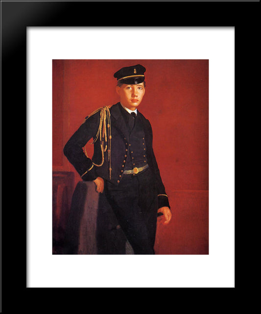 Achille De Gas In The Uniform Of A Cadet 20x24 Black Modern Wood Framed Art Print Poster by Degas, Edgar