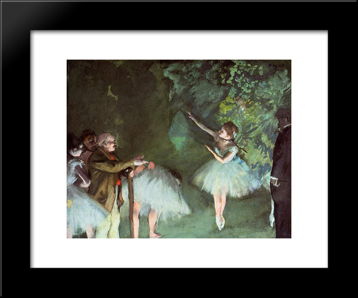 Ballet Rehearsal 20x24 Black Modern Wood Framed Art Print Poster by Degas, Edgar