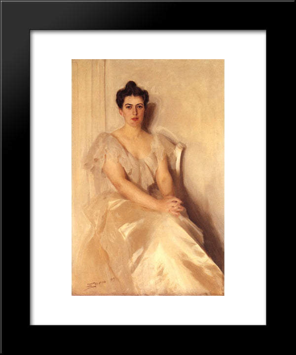 Mrs Frances Cleveland 20x24 Black Modern Wood Framed Art Print Poster by Zorn, Anders