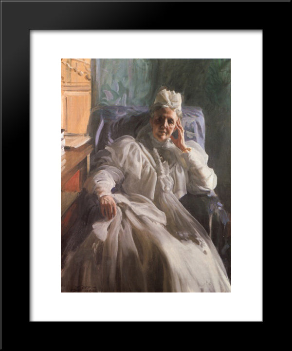 Queen Sophia 20x24 Black Modern Wood Framed Art Print Poster by Zorn, Anders