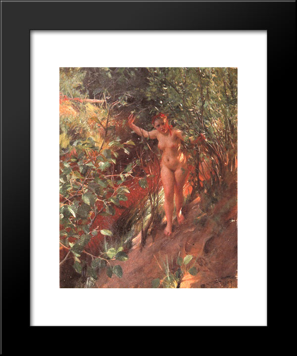Red Sand 20x24 Black Modern Wood Framed Art Print Poster by Zorn, Anders