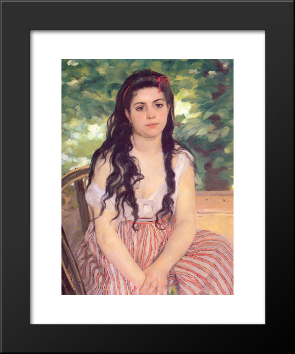 Study, Summer 20x24 Black Modern Wood Framed Art Print Poster by Renoir, Pierre Auguste