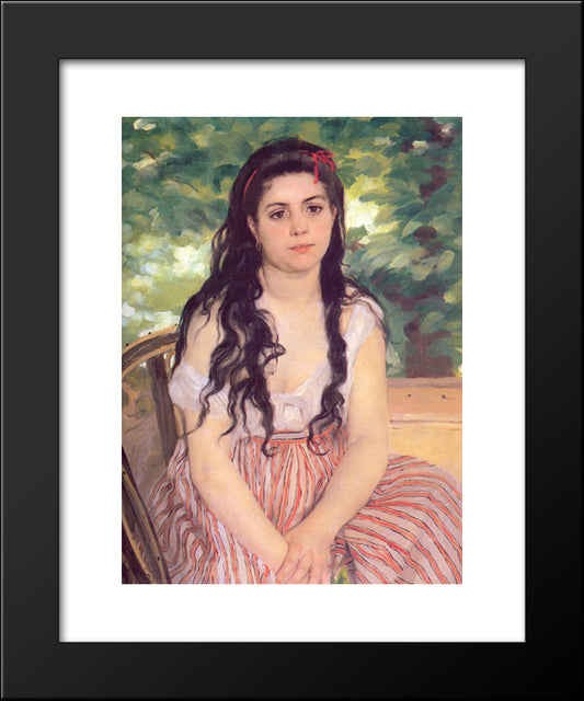 Study, Summer 20x24 Black Modern Wood Framed Art Print Poster by Renoir, Pierre Auguste