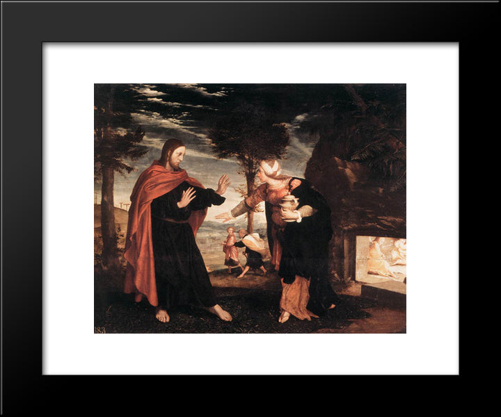 Do Not Touch Me 20x24 Black Modern Wood Framed Art Print Poster by Holbein the Younger, Hans