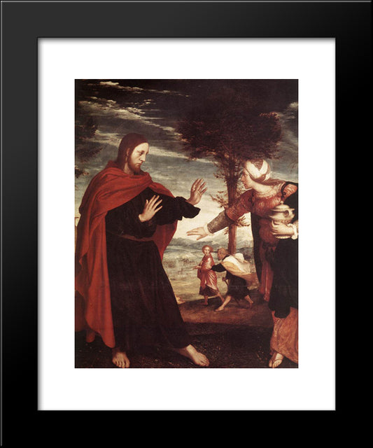 Do Not Touch Me 20x24 Black Modern Wood Framed Art Print Poster by Holbein the Younger, Hans