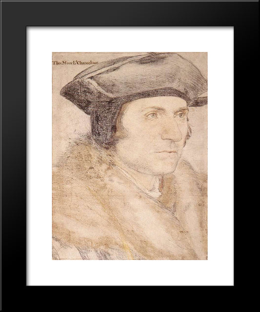 Sir Thomas More 20x24 Black Modern Wood Framed Art Print Poster by Holbein the Younger, Hans