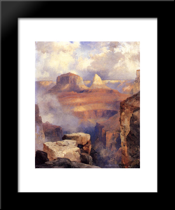 Grand Canyon 20x24 Black Modern Wood Framed Art Print Poster by Moran, Thomas