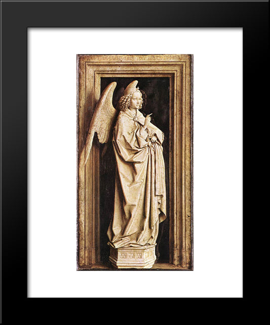 Annunciation 20x24 Black Modern Wood Framed Art Print Poster by van Eyck, Jan