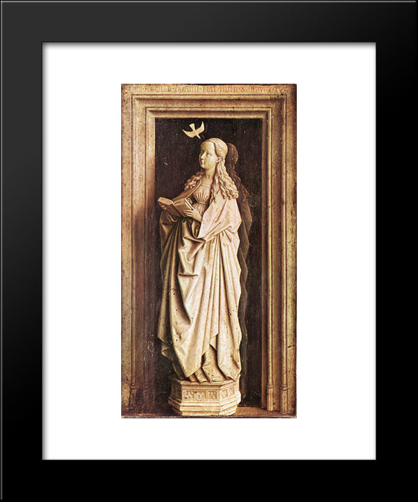 Annunciation 20x24 Black Modern Wood Framed Art Print Poster by van Eyck, Jan