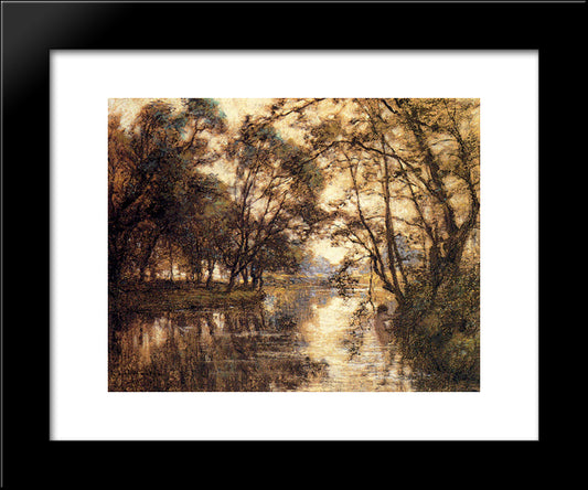Chelles 20x24 Black Modern Wood Framed Art Print Poster by L'Hermitte, Leon Augustin