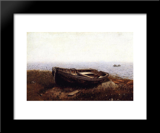 The Old Boat 20x24 Black Modern Wood Framed Art Print Poster by Church, Frederic Edwin