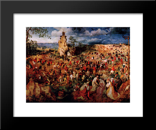 The Procession To Calvary 20x24 Black Modern Wood Framed Art Print Poster by Bruegel the Elder, Pieter