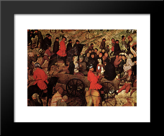 The Procession To Calvary [Detail] 20x24 Black Modern Wood Framed Art Print Poster by Bruegel the Elder, Pieter