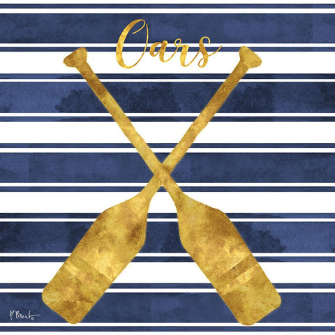 Cape Cod - III - Gold White Modern Wood Framed Art Print with Double Matting by Brent, Paul