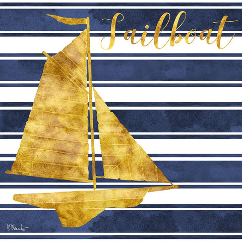 Cape Cod - V - Gold Black Ornate Wood Framed Art Print with Double Matting by Brent, Paul
