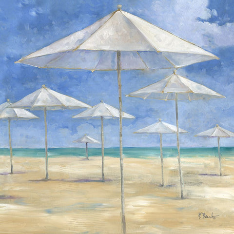 Blanco Beach Square II Black Ornate Wood Framed Art Print with Double Matting by Brent, Paul