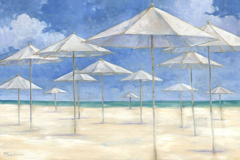 Blanco Beach I - Light Black Ornate Wood Framed Art Print with Double Matting by Brent, Paul