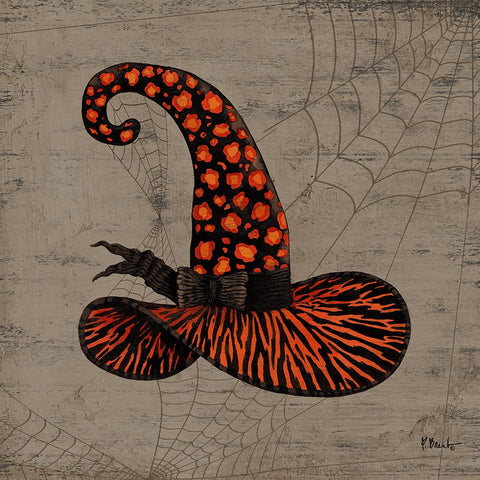 Spooky Hats III White Modern Wood Framed Art Print with Double Matting by Brent, Paul