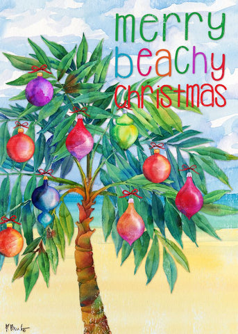 Holiday Aqueous Palm - Vertical Black Ornate Wood Framed Art Print with Double Matting by Brent, Paul