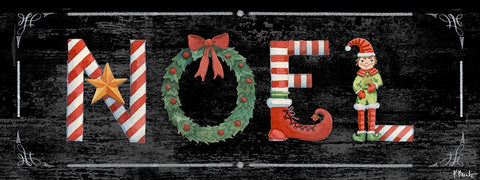 Holiday Greetings I Black Ornate Wood Framed Art Print with Double Matting by Brent, Paul
