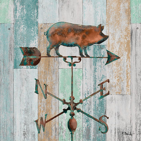 Burnished Vanes III Black Ornate Wood Framed Art Print with Double Matting by Brent, Paul