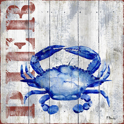 Tisbury Crustaceans I White Modern Wood Framed Art Print with Double Matting by Brent, Paul