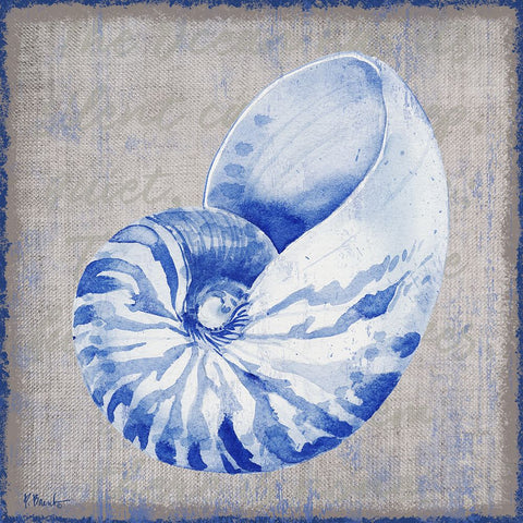 Grenada Shells I - Linen White Modern Wood Framed Art Print with Double Matting by Brent, Paul